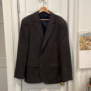 J. Crew Ludlow Slim Jacket 42R in Dark Grey Windowpane NWOT